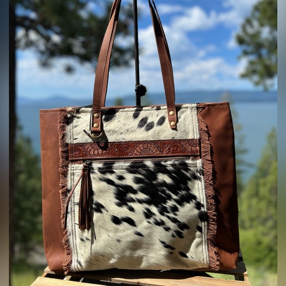 Myra Bag Handbags - - 🍁🍂New Myra Bag genuine Cowhide Leather tassel flower tooled Boho western